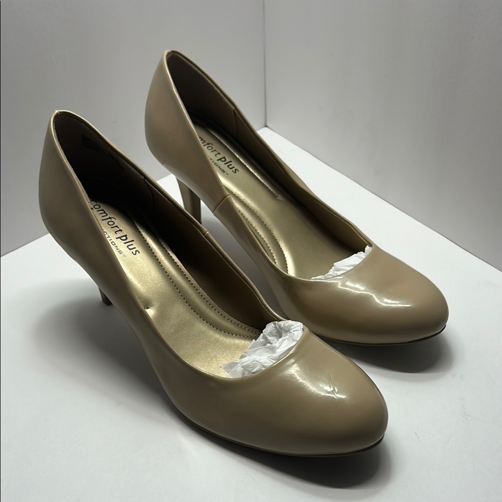 comfort plus by Predictions Women's Tan Heels